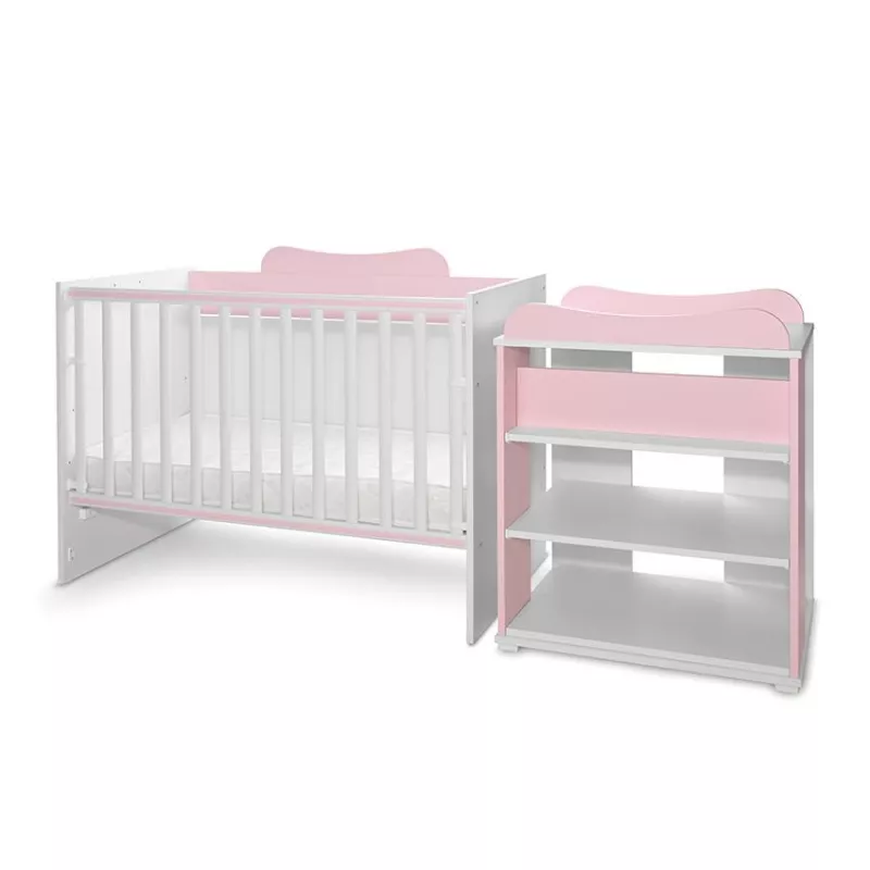 Patut modular multifunctional, 5 confirgurari diferite, 190 x 72 cm, Multi, White Orchid Pink 6