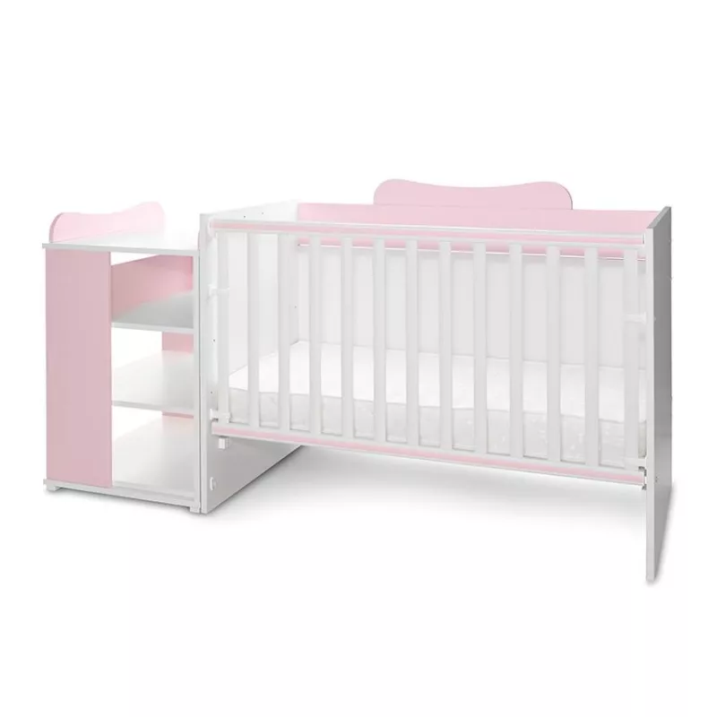 Patut modular multifunctional, 5 confirgurari diferite, 190 x 72 cm, Multi, White Orchid Pink 7