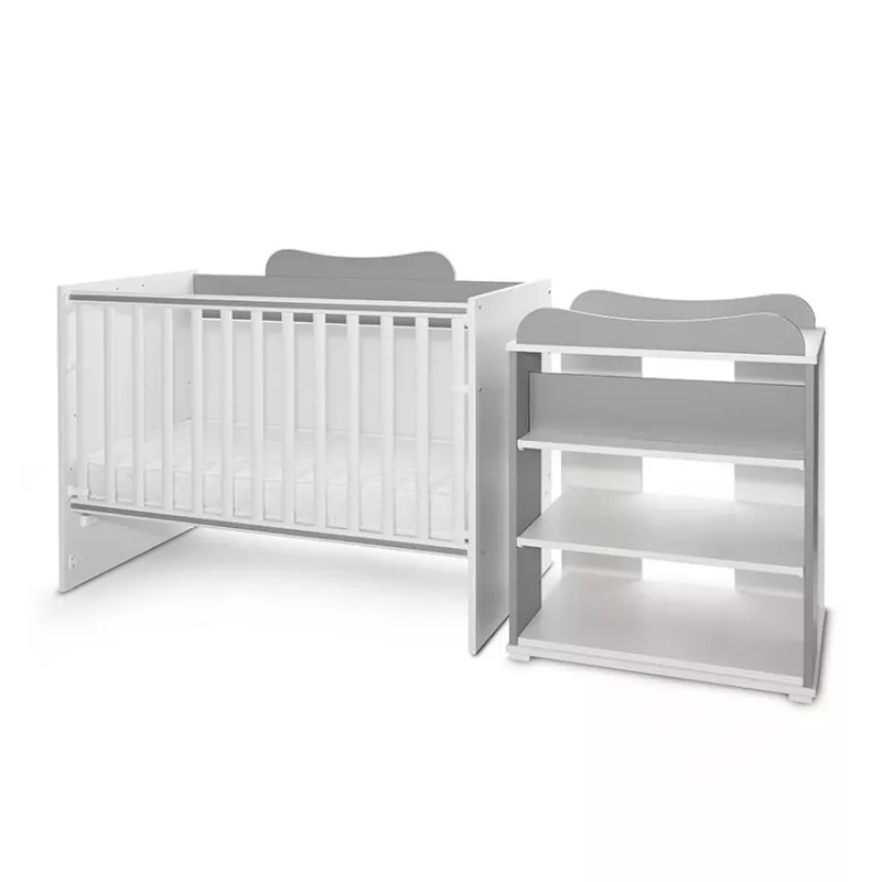 Patut modular multifunctional, 5 confirgurari diferite, 190 x 72 cm, Multi, White Stone Grey 6