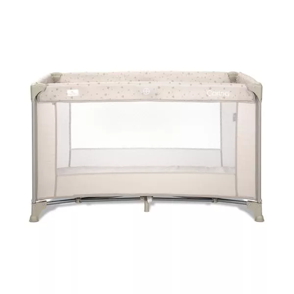Patut pliabil, Carina, 1 nivel, geanta de transport, Beige Stars 2