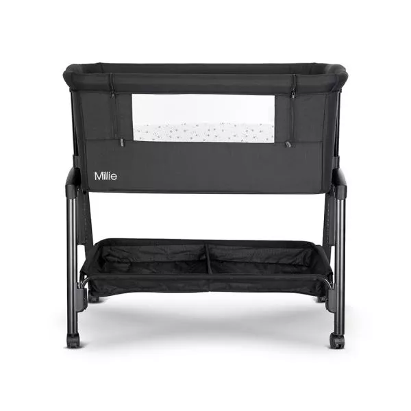 Patut pliabil, Millie, 0 Luni+, max. 9 kg, inaltime reglabila 7 pozitii, sistem antireflux, plasa de tantari, saltea inclusa, Black 4