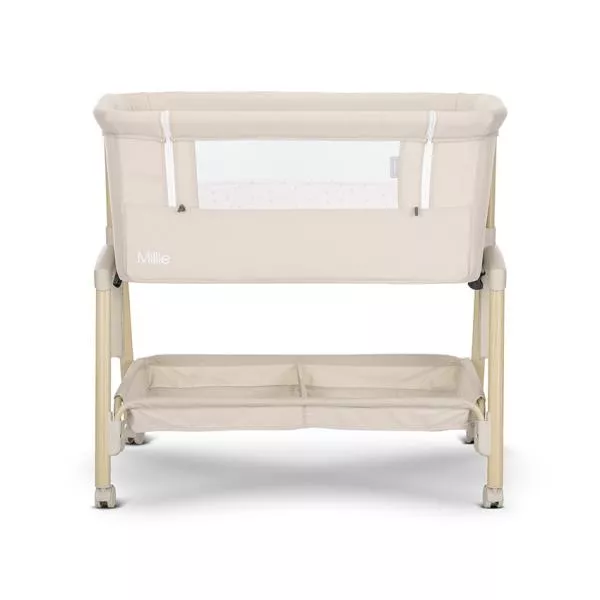 Patut pliabil, Millie, 0 Luni+, max. 9 kg, inaltime reglabila 7 pozitii, sistem antireflux, plasa de tantari, saltea inclusa, Beige 4