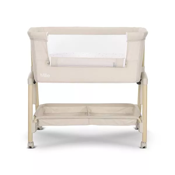 Patut pliabil, Millie, 0 Luni+, max. 9 kg, inaltime reglabila 7 pozitii, sistem antireflux, plasa de tantari, saltea inclusa, Beige 5