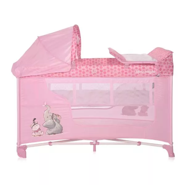 Patut pliabil, Moonlight Plus, 2 nivele cu accesorii, Mellow Rose Fellows 2