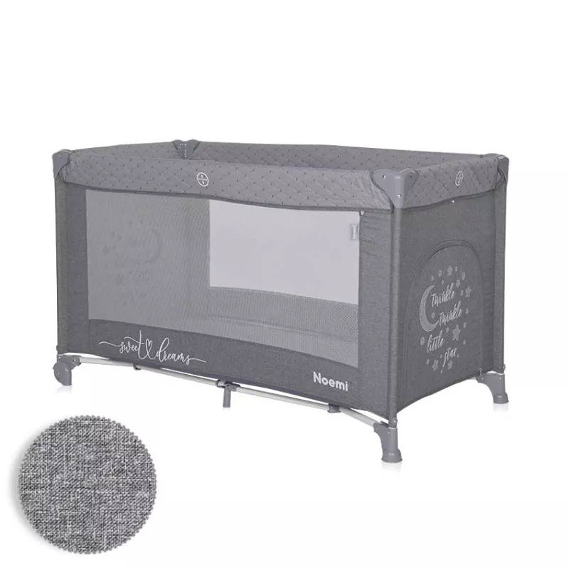 Patut pliabil Noemi, 1 nivel, Cool Grey Star 1