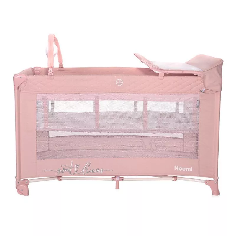 Patut pliabil Noemi Plus, 2 nivele cu accesorii, Mellow Rose Star 2
