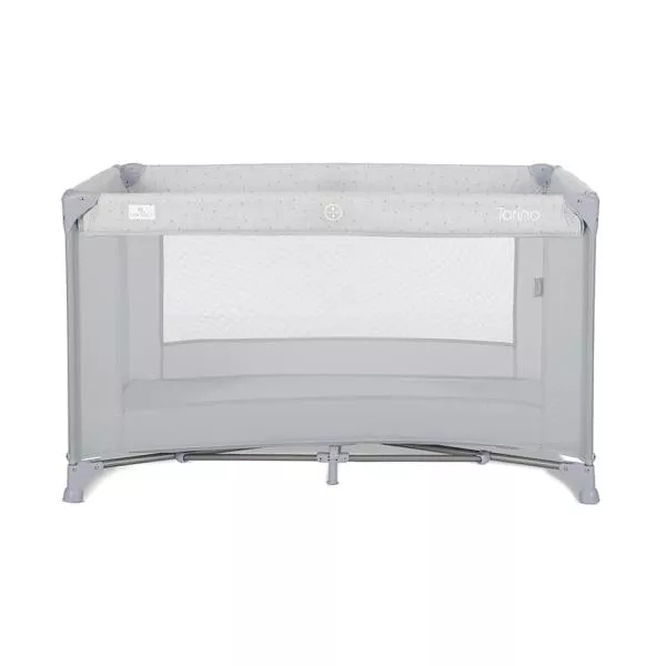 Patut pliabil pentru copii, Torino, 1 nivel, cu saltea inclusa si usa laterala cu fermoar, Grey 2