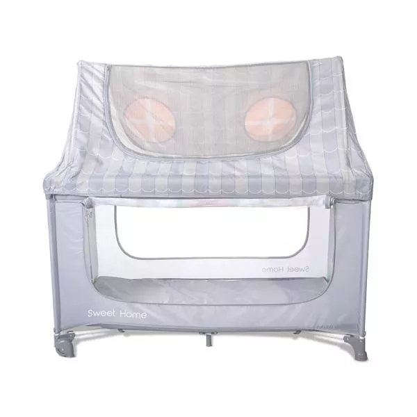 Patut pliabil, Sweet Home, 2 nivele, capotina detasabila, Grey 6