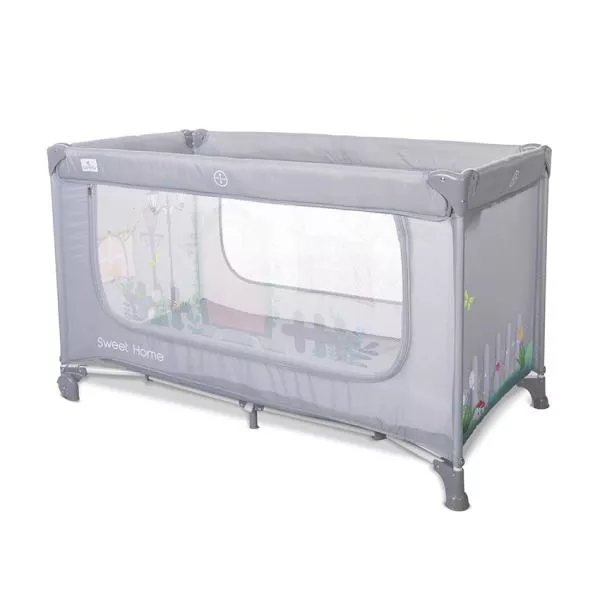 Patut pliabil, Sweet Home, 2 nivele, capotina detasabila, Grey 11