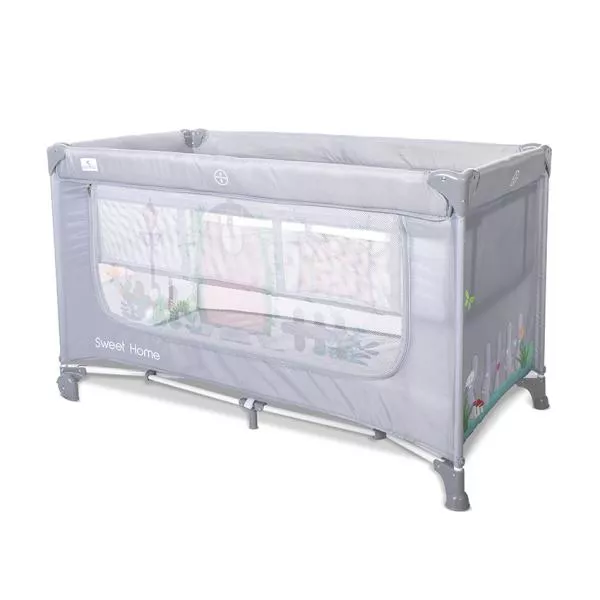 Patut pliabil, Sweet Home, 2 nivele, capotina detasabila, Grey 9