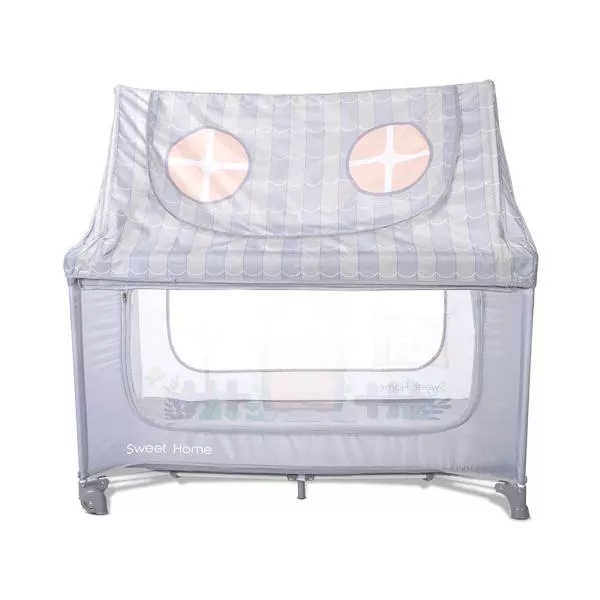 Patut pliabil, Sweet Home, 2 nivele, capotina detasabila, Grey 5