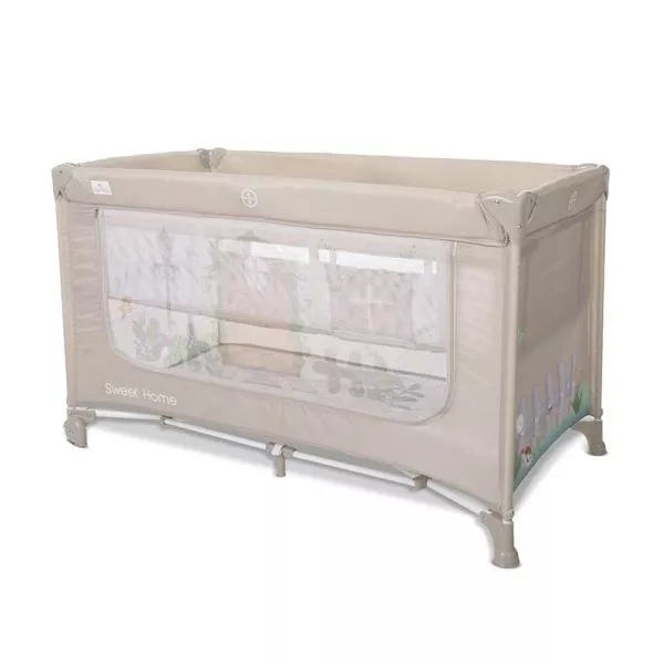 Patut pliabil, Sweet Home, 2 nivele, capotina detasabila, Beige 9