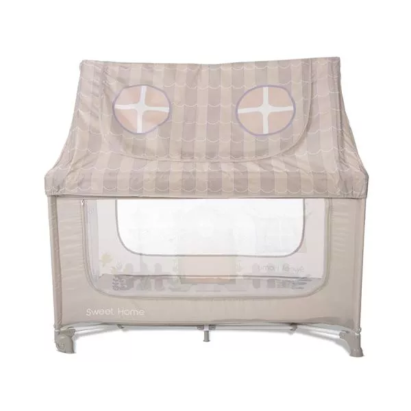 Patut pliabil, Sweet Home, 2 nivele, capotina detasabila, Beige 5