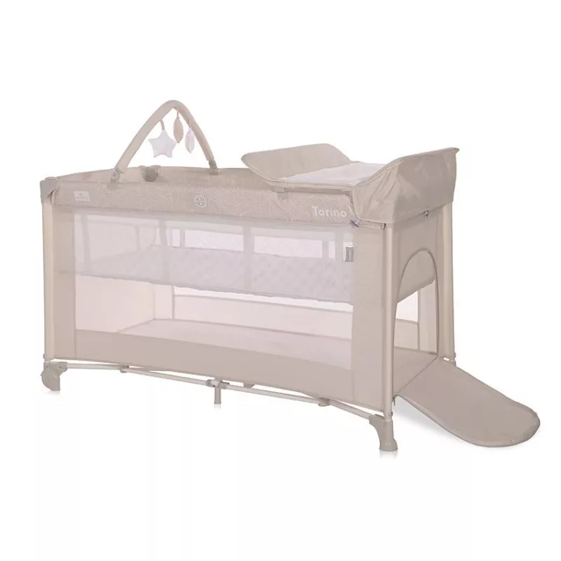 Patut pliabil Torino Plus, 2 nivele cu accesorii, Fog Elements 3