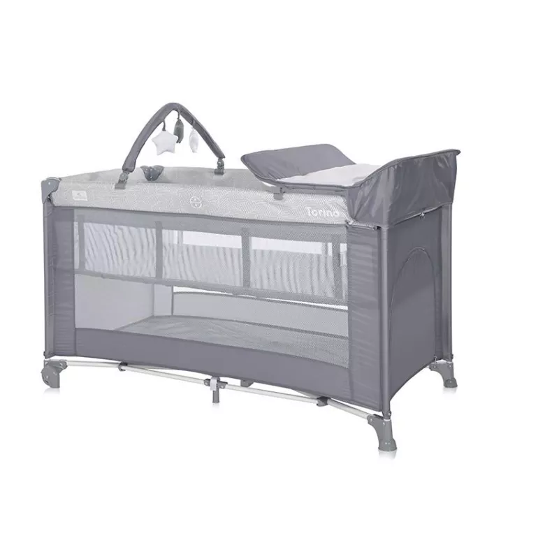 Patut pliabil Torino Plus, 2 nivele cu accesorii, Grey Elements 1