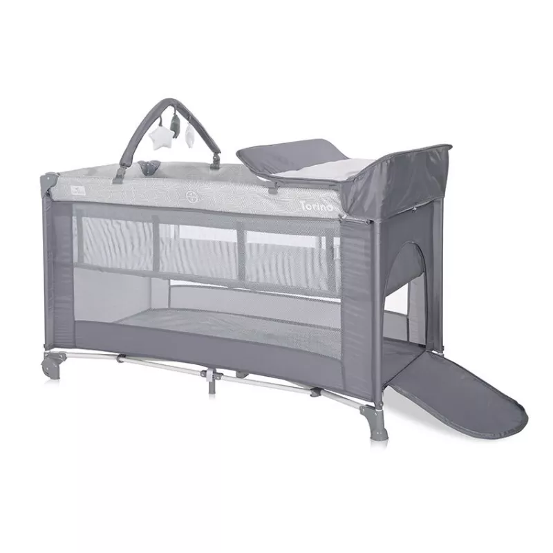 Patut pliabil Torino Plus, 2 nivele cu accesorii, Grey Elements 3