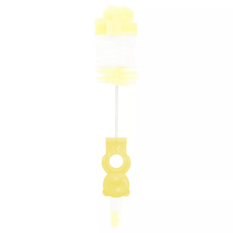 Perie de curatat biberoane, tetine si cani, Yellow 1