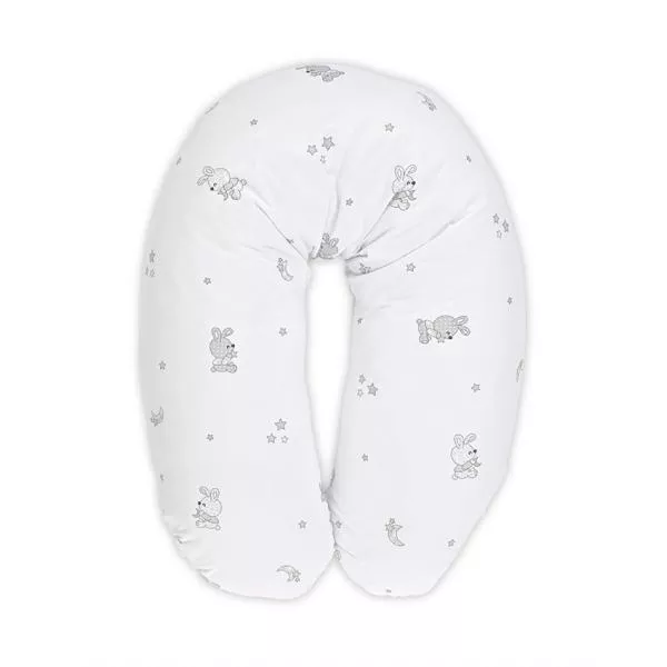 Perna multifunctionala, bumbac ranforce, 190 cm, Little Rabbits Grey 1