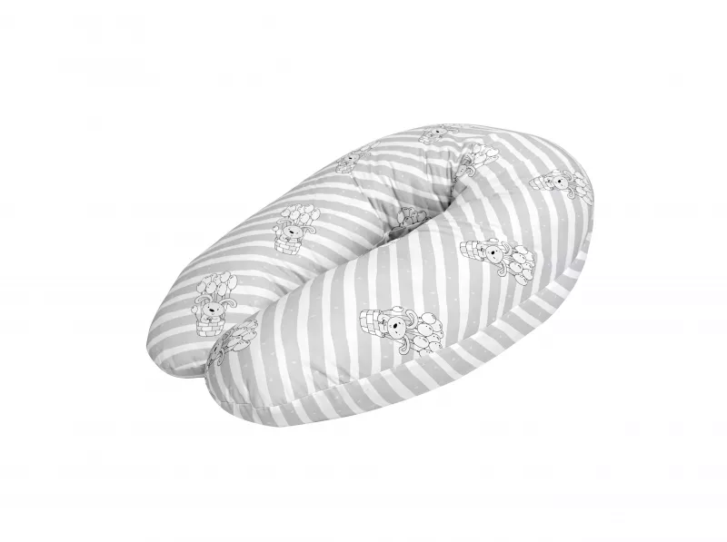 Perna multifunctionala, bumbac ranforce, Grey Striped 1