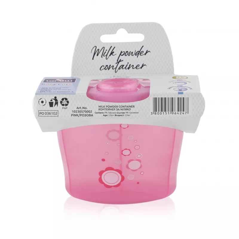 Recipient compartimentat pentru lapte praf, Pink 2