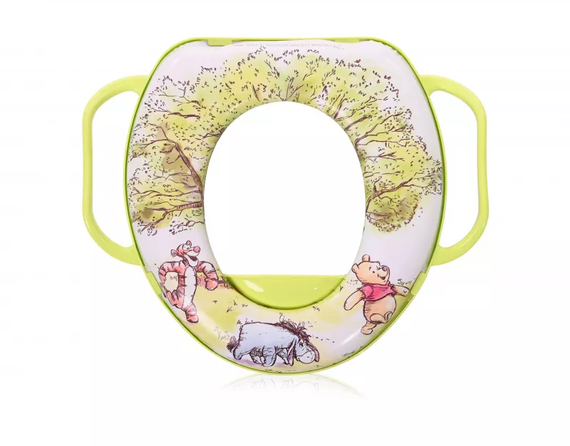 Reductor moale pentru toaleta, cu manere, Bear & Friends White 1