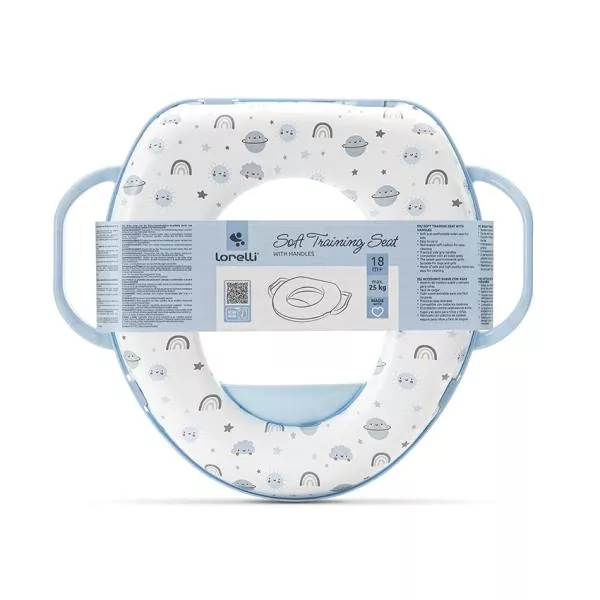 Reductor moale pentru toaleta, cu manere laterale, protectie anti-stropire, Planets Blue 3