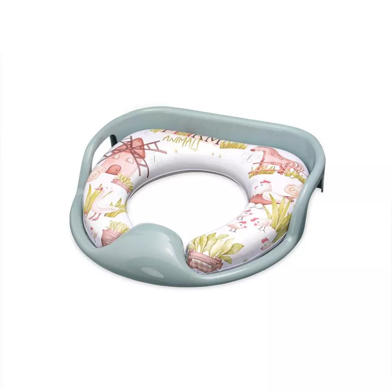 Reductor moale pentru toaleta, cu manere, model universal, Farm Green 1