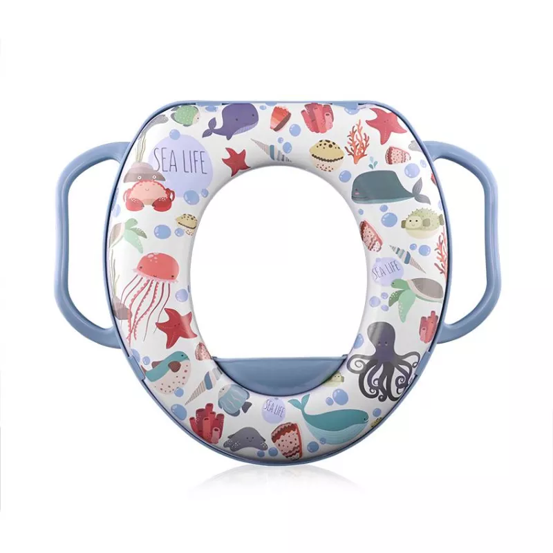 Reductor  moale pentru  toaleta, cu manere, Ocean Blue 2