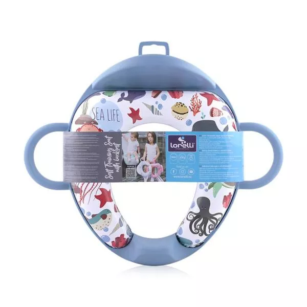 Reductor  moale pentru  toaleta, cu manere si spatar, Ocean Blue 3