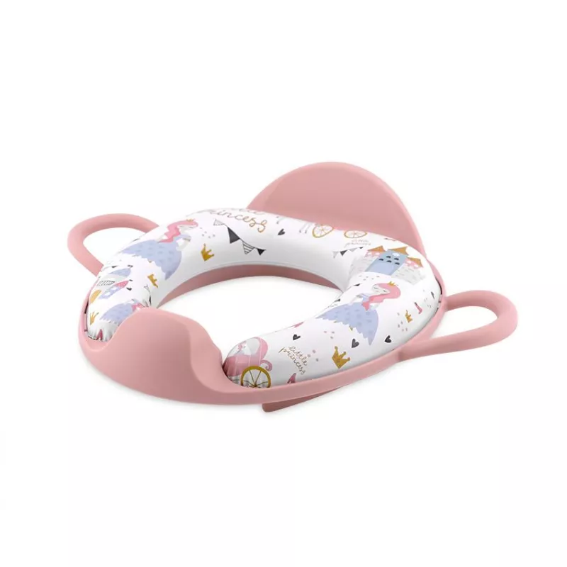 Reductor  moale pentru  toaleta, cu manere si spatar, Princess Pink 1