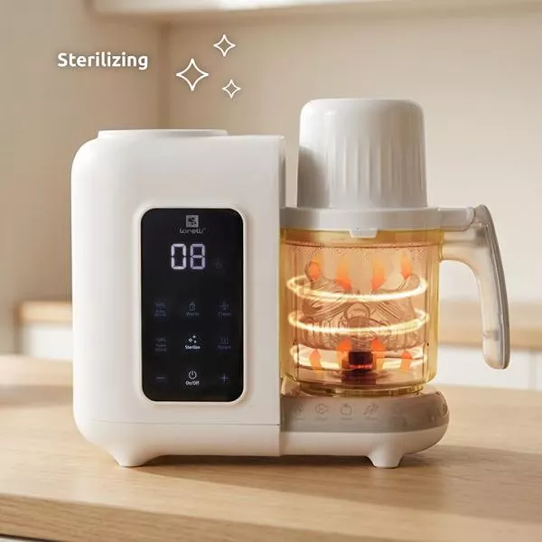 Robot multifunctional pentru prepararea hranei bebelusului, Healthy Baby Chef 7 in 1, gatire la abur, blender, incalzire, sterilizare, 300 W 13