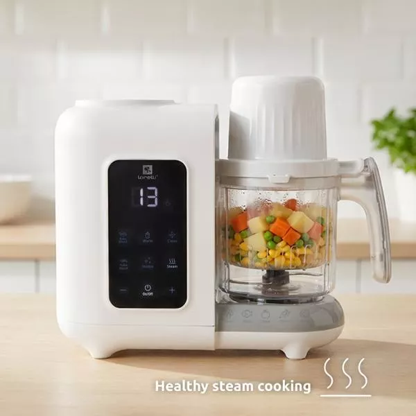 Robot multifunctional pentru prepararea hranei bebelusului, Healthy Baby Chef 7 in 1, gatire la abur, blender, incalzire, sterilizare, 300 W 10
