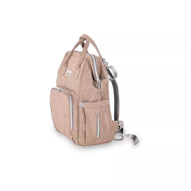 Rucsac accesorii bebelusi, Tina, multiple compartimente, Beige 3