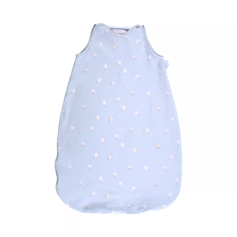 Sac de dormit de vara, 85 cm, 12-18 luni, bumbac ranforce, Train Blue 1