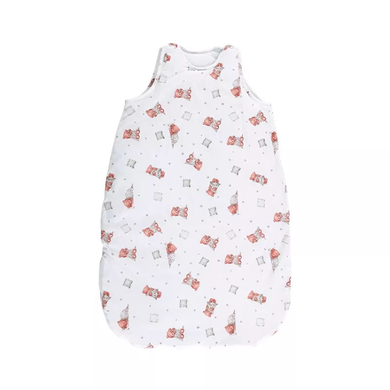 Sac de dormit de vara, 85 cm, 12-18 luni, bumbac ranforce, Bears & Pillows Beige 1