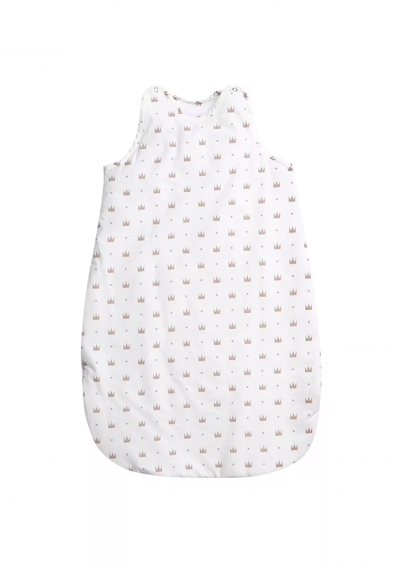 Sac de dormit de vara, 85 cm, bumbac ranforce, Crowns White 1