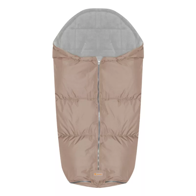 Sac termic de iarna pentru carucior, impermeabil, captuseala polar fleece, Beige 1