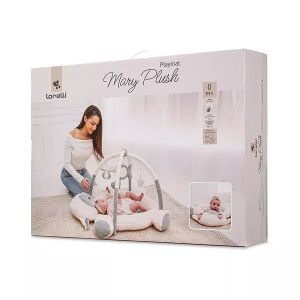 Saltea de activitate, Play Gym Mary, material plusat moale, 95 x 95 cm, 0 luni+, Grey 3