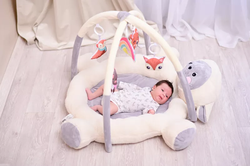Saltea de activitate, Play Gym Mary, material plusat, 95x95 cm 3