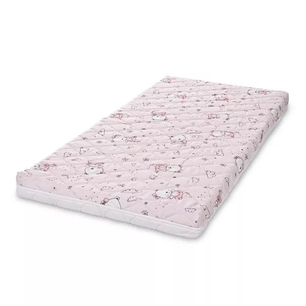 Saltea pat, Holiday, 60 x 120 x 10 cm, 2 straturi cocos si spuma elastica, Pink Ballerina Bear 1