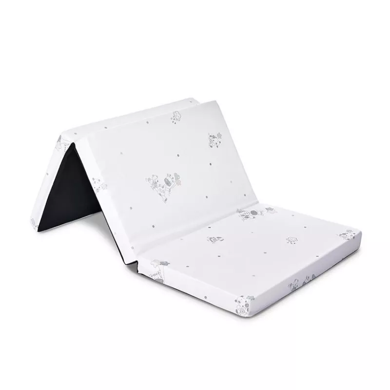 Saltea pliabila de voiaj, 60x120x5 cm, spuma elastica, Giraffe White 1