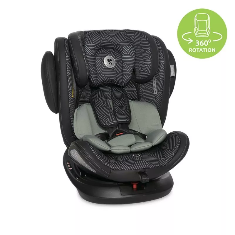 Scaun auto Aviator SPS, Isofix, baza rotativa 360 grade, de la 0 luni pana la 12 ani, 0-36 kg, Verde Iceberg 1