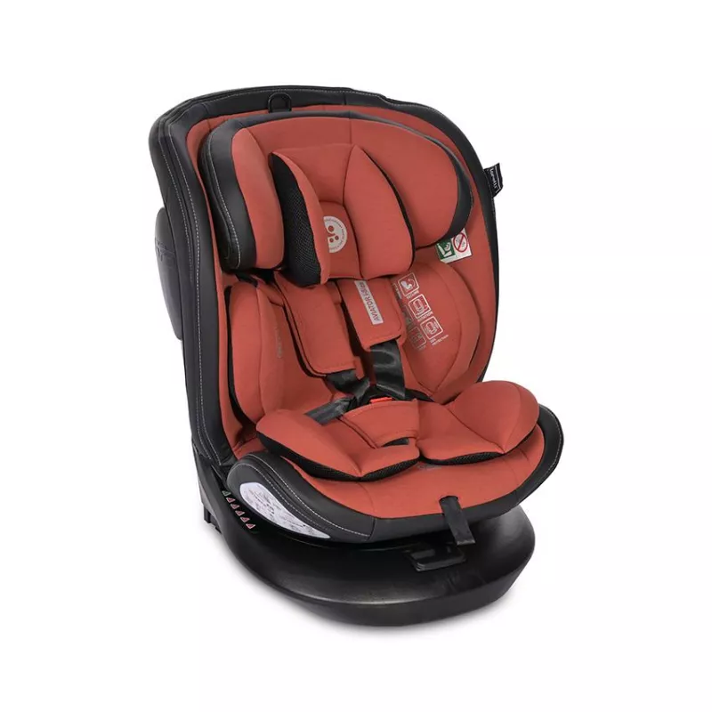 Scaun auto, Aviator, i-Size isofix, cu baza rotativa 360 grade, de la 0 luni pana la 12 ani, 40-150 cm, Ginger 1