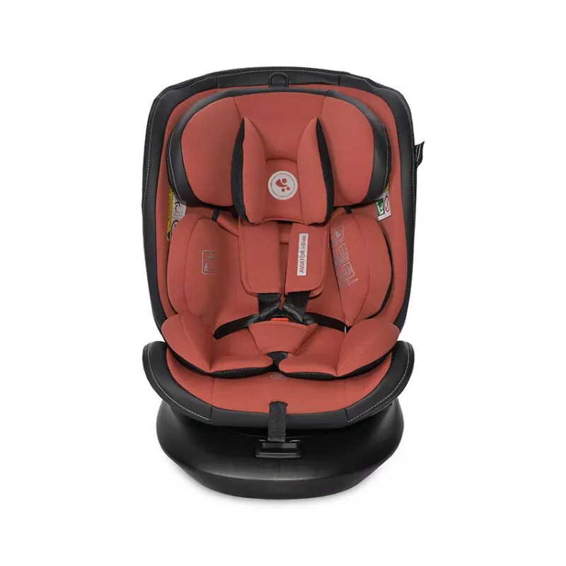 Scaun auto, Aviator, i-Size isofix, cu baza rotativa 360 grade, de la 0 luni pana la 12 ani, 40-150 cm, Ginger 2