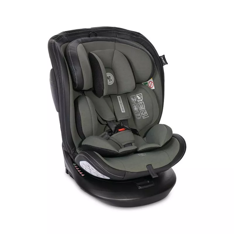Scaun auto, Aviator, i-Size isofix, cu baza rotativa 360 grade, de la 0 luni pana la 12 ani, 40-150 cm, Verde 1