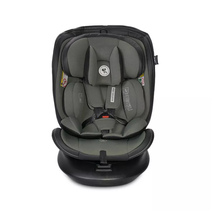 Scaun auto, Aviator, i-Size isofix, cu baza rotativa 360 grade, de la 0 luni pana la 12 ani, 40-150 cm, Verde 2