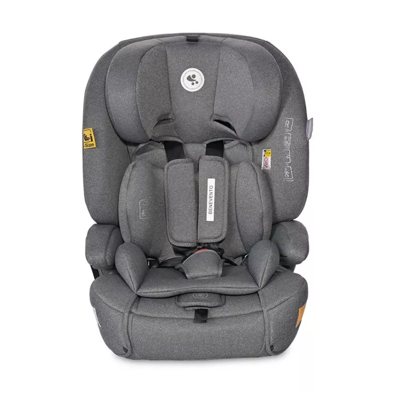 Scaun auto Benevento, Isofix, i-Size, 15 luni-12 ani, 76-150 cm, Gri 2
