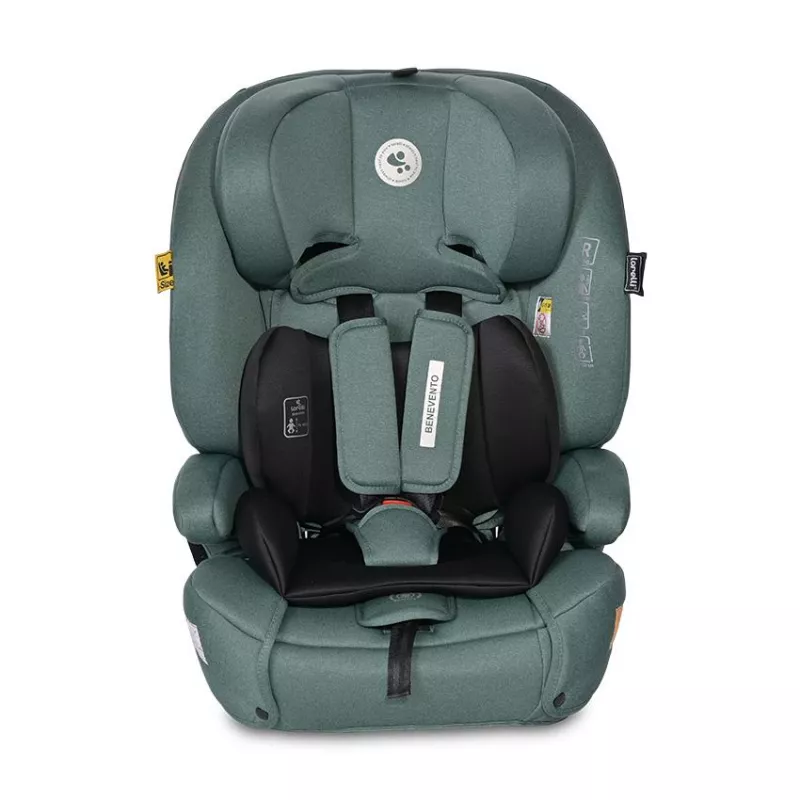 Scaun auto Benevento, Isofix, i-Size, 15 luni-12 ani, 76-150 cm, Verde Pin 2