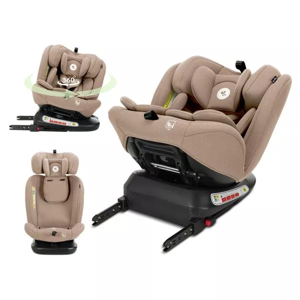 Scaun auto Capella, Isofix, i-Size, rotativ 360 grade, 0 Luni-12 Ani, 40-150 cm, Beige 1