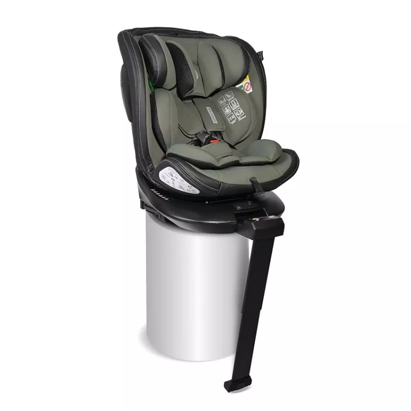 Scaun auto Estate, isofix, cu picior de sprijin, baza rotativa 360 grade, de la 0 luni pana la 12 ani, 40-150 cm, Verde 1